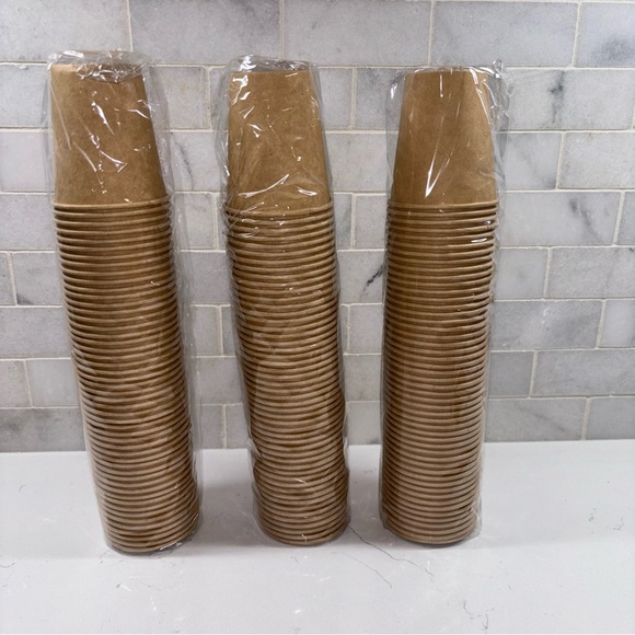 Eco-Friendly Brown Party Cups - 150 Count - Picture 1 of 2